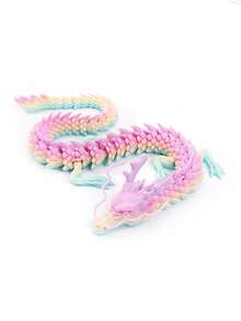 2pcs Chinese Dragon Statue, 35.43 Inches And 23.62 Inches, 3D Printed Jointed Design, Flexible Joints, Home & Auto Decor, Desktop Display, Creative Collectible Toy, Holiday Gift - Multicolor - View 5