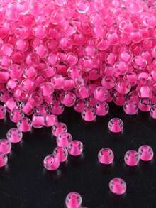 GO2CJBEADS 10克多色2毫米银线圆形洛可可玻璃种子珠，可DIY手链