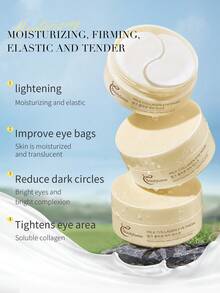 60 片胶原蛋白牛奶精华眼膜贴/咖啡因和透明质酸抗皱眼部凝胶垫，保湿紧致，改善细纹，减少眼袋和黑眼圈，适合所有皮肤类型 - 彩色 - 查看 8