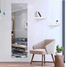 1mm Adesivo de Parede Espelho Acrílico, Adesivo de Parede Espelho Decorativo, Pode Ser Emendado, Espelho Acrílico, Adequado para Quarto, Academia em Casa, Banheiro, Aplicável ao Banheiro (Apenas para Decoração, Não para Uso como Espelho)