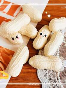 3/6/12 Peanut Erasers, Luxurious Peanut Erasers, Fun Cartoon Student Erasers, Leave No Residue, Flexible. Suitable For Studying, Drawing, And Working. Small Size, Easy To Carry, Easy To Use, Suitable For Office, Party, And Other Small Items, School Supplies, Erasers - Multicolor - View 5