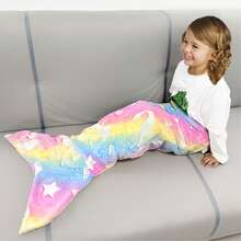 [Glow Mermaid] Soft Glow-In-The-Dark Mermaid Tail Blanket | Wearable Plush For Girls, Teens & Adults - Perfect For All Seasons, Birthday Gifts & Nursery Decor, Unicorn Sleeping Bag, Kindergarten Decor - Yellow - View 8