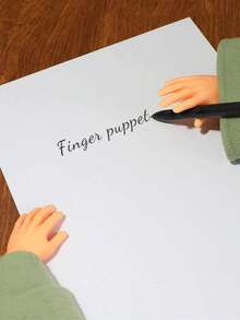 2pcs/1set Miniature Realistic Rubber Hand Finger Toys, Funny Finger Puppets, Suitable For Cat Toys, Party Favors, Puppet Shows,Christmas - Multicolor - View 10