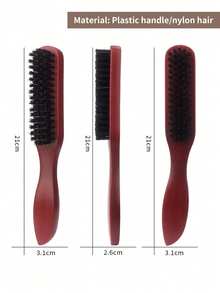 1 pieza Cepillo grande de cerdas de jabalí para alisar el cabello, cepillo para barba de hombre, cepillo de cabello, peine, peine de flequillo, cepillo de bordes, peine esponjoso, cepillo antiestático para peluquería, herramienta de peinado para el cabelludo, útiles escolares