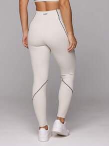 LOT FITNESS Polyamide Fitness High Compression Leggings, Sports Gym, Sense Areia, Duo Collection