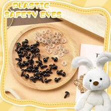 200 件安全眼珠、带垫圈的钩针眼珠、手工娃娃眼珠、毛绒钩针眼珠，用于 DIY 钩针工艺动物制作、DIY 万圣节装饰钩针编织毛绒动物手工制作 - 黑色 - 查看 5