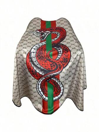 Professional Extra Large Hair Cutting Cape - Snake Skin Design With Red And Green Stripes, Salon Stylist Cape For Haircut, Salon Decoration And Professional Hairstylist Gown, Salon Styling Cape | Eye-Catching Hair Cutting Cape | Hair Cutting Cape, Hair Salon Accessories, Slick Back Brush, Barber Accessories, Hair Dryer, Hair, Barber, Hair Tools, Hair Products,Hair Dryer,Hair, Accessories, Hair Products, Hair Tools, Hair Stuff, Hair Care, Curly Hair Brush, Barber, Barber Accessories, Hairdressing Equipment,Travel Essentials,Travel Essential,Hairstyle,Hairdressing,Hair,Travel,Hair Products,Hair Tools,Hair Stuff,Barber,Barber Accessories,Barbershop,Hairdressing Equipment