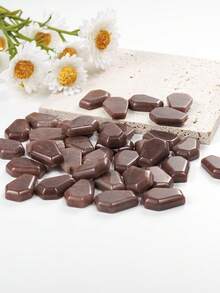 Natural Crystal Agate Gold Swan Stone Strawberry Stone Sesame Red Stone Mini Coffin Pendant, Gemstone Decorative Tray, Funny Halloween Easter Decorations, Unique Home Decor Gift Ideas - Multicolor - View 4