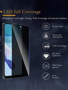 3pcs Tempered Glass Screen Protector, For G86/ G Stylus 5G 2024/E30/G53/G42/E40, Smooth Surface, High Hardness, Bubble-Free Installation, Privacy Protection Screen Protection Essentials, Applicable To Daily Shield, Office, Home Privacy Screen Protector Phone Screen Protector Phone Accessories - Black - View 8
