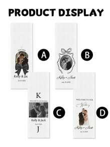 Custom Wedding Ceremony Aisle Decorations, Welcome Chair Covers, Wedding Decorative Flags, Multi-Style And Multi-Size Options, Personalized With Names, Photos And Text To Create A Unique Romantic Wedding, Durable - Multicolor - View 10