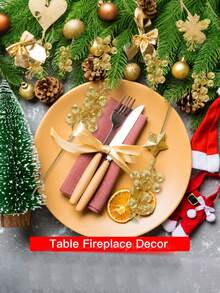 16pcs-Christmas Glitter Berries Stems , Artificial Red Berry Branches Holly Picks Stems,7.8 Inch Artificial Christmas Picks For Christmas Tree Ornaments, DIY Xmas Wreath, Crafts, Holiday And Home Decor, Gold