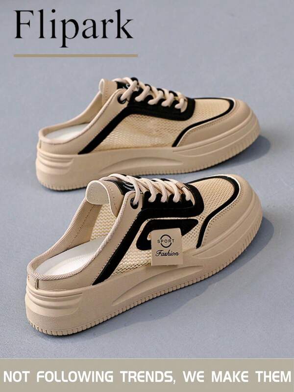 Flipark [Recommend Taking One Size Larger] 2025 New Hot Selling Women's Fashionable Breathable Mesh Comfortable Versatile Casual Low-Top Sandals, Suitable For Spring And Summer