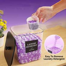 3 Packs Laundry Room Organization Containers, Laundry Pods Container, Clear Large Laundry Detergent Powder Storage Containers Black Lids & Labels, Acrylic Laundry Pods Holder For Scent