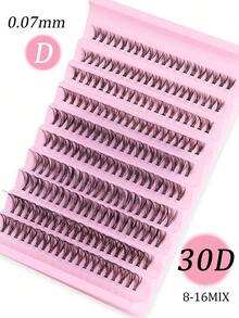 8-16mm Curl D 200/160pcs Cluster False Eyelashes, 100D/80D/60D/40D/30D Fluffy Thick Individual False Eyelashes, Faux Mink Lashes, Reusable DIY Eyelash Extension, Suitable For Beginners To Easily Create Perfect Lashes At Home, Gift For Women And Girls, Eyelash Cluster, Individual False Lashes - Multicolor - View 16