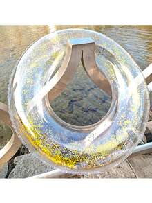 充气游泳圈透明可爱加厚腋下圈大号成人浮力游泳圈