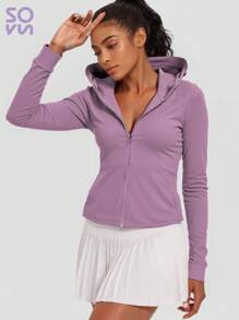 Soyun Women's Sports Jacket Loose Top Hooded Cardigan Suitable For Outdoor Activities Travel Home Casual Party Office Gym