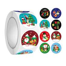 100/500/1000/1500 PCS Christmas Stickers, Self-Adhesive Holiday Decorative Stickers Labels For Christmas Decorations, Santa Snowman Stickers For Cards, Gift Boxes, Crafts, Envelope Seals Christmas Christmas Decorations Christmas Pajamas Christmas Gifts Christmas Decor