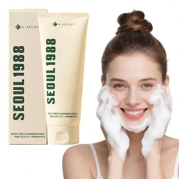 Espuma limpiadora profunda de poros / Limpiador facial / Suaviza y calma la piel, Espuma limpiadora: Pino Cica 1% + Probióticos, 150ml/5.07fl.Oz