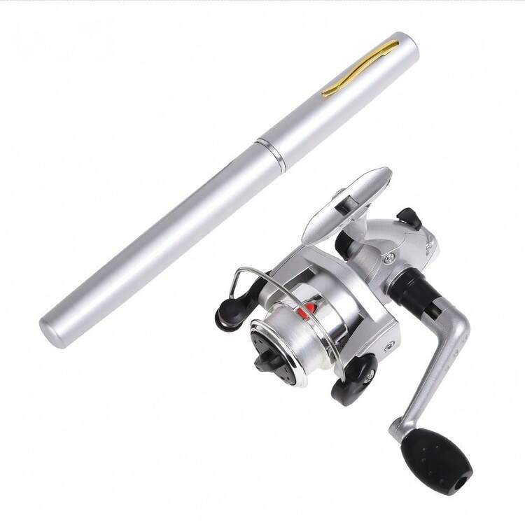 2pcs/Set Pen-Style Fishing Rod & Spinning Reel, Portable Pocket Ice Fishing Rod, Sea Fishing Rod, Fishing Tackle, Lure Fishing Gear - Multicolor - View 11