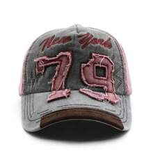 1pc Men's Outdoor - Embroidered "79 New York" Patchwork Washed Baseball Cap, Adjustable UV Protection Casual Hat For Spring/Autumn Travel, Beach, Suitable For Men, Y2K Style, Great For Valentine's Day Gift - Baseball Cap - View 19