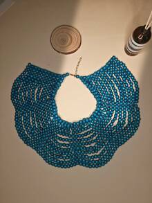 1 件夸张女士围兜项链围巾，多层波西米亚彩色木珠优雅项链，西方珠宝，女士派对配饰 - 彩色 - 查看 8