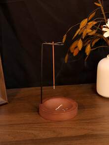 1pc/Set Hanging Incense Burner With Base, Incense Stick Holder, Zen-Style Indoor Wooden Decor (Incense Not Included), Modern Creative Incense Burner, Suitable For Home Prayer, Home Decor, Office Decor, Can Be Used As Holiday Gift, Back To School Gift, Souvenir Or Living Room Decor, Girlfriend Gift, Birthday And Graduation Gift, Ramadan Utensils, Ramadan Purposes, Ramadan Gifts, Eid Giveaways - Multicolor - View 6