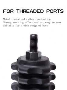 1 件户外狩猎射箭稳定器、黑色减震器、橡胶弓箭配件、平衡杆减震器，适用于复合弓和反曲弓 - 黑色 - 查看 6