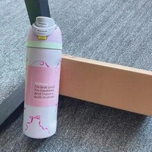 32oz Straw Vacuum Insulated Cup With Handle Portable Water  Bottle 304 Stainless Steel Travel Vacuum For Cold Hot Cupo - 彩色 - 查看 11