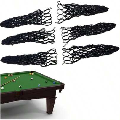 Pool Table Pockets 6pcs Billiards Table Pocket Billiards Mesh Bag Hollow Out Pocket Nets For Billiards Trainning Sturdy Replacement Pockets For Pool Replacing Pool Table Pockets