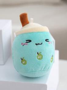1个可爱毛绒水果奶茶杯玩偶 - 可爱的毛绒玩偶、包包挂饰和钱包装饰品