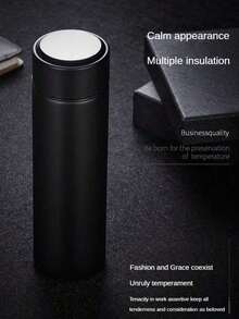 1 pieza/500ml(16.9oz) - Taza con pantalla de temperatura inteligente + filtro de té | Taza de agua de acero inoxidable | Estilo degradado de dopamina Ins | Bloqueo de temperatura a largo plazo de 24 h | Taza de viaje de oficina y salud | Taza de café para coche de las cuatro estaciones - Botella de agua para deportes y viajes al aire libre, adecuada para la escuela, el camping y las excursiones