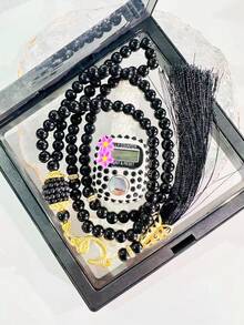 99pcs Faux Pearl 2-Piece Rosary Beads Set With Counter, Popular Item In Middle East, Muslim, UAE, Dubai, Pakistan, Dotted Design - Multicolor - View 18