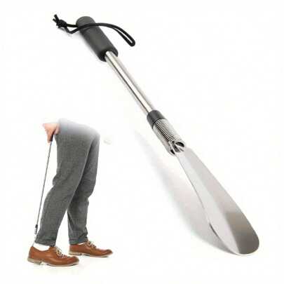 Edelstahl Schuhlöffel Mit Teleskopgriff & Schnapppunktpositionierung 16.5-31.5 Zoll