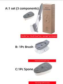 Kitchen Cleaning Tools Long Handle Dish Brush Liquid Soap Dispenser Cleaner Dish Scrubber Brush Dishwashing Sponge Pot Wash Wipe