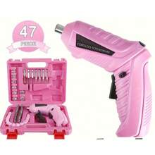 Multi-Functional Electric Screwdriver, Multi-Piece Impact Drill, Electric Drill, Mini Pistol Drill For Home Use, Lithium-Ion Power Tools, Suitable For Home Installation, Appliance Repair, Wood Drilling, Rotatable Body With LED Work Light, Rechargeable - Luxury Box Set