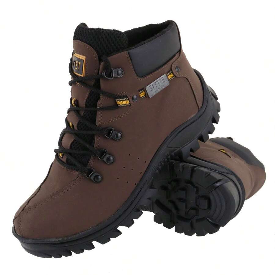 Men's Adventure Boot, Trail-Resistant Combat Boot, Non-Slip Sole - 鏽棕色 - 查看 1