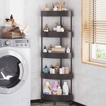 Corner Bathroom, Triangular Corner Rack, Floor-Standing Toilet, Washroom, Bathroom, Storage Rack, Gap, Multi-Layer Kitchen Storage Rack Bathroom - Multicolor - View 7