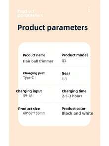 1pc Electric Lint Remover For Daily Use/Travel Cloth Hair Remove 1200mAh Electric Hair Removal Ball Machine - Multicolor - View 10