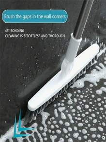 2/1 件可调节长柄硬毛地板刷 - V 型刷头,可深度清洁瓷砖缝隙和狭窄角落,商用家用户外卫生工具,便携式设计,耐用结构,清洁用品 - 彩色 - 查看 4