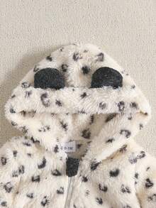 Herbst/Winter Baby Jungen Kleidung mit Kapuze, flauschiger, loser Langarm-Jumpsuit, modisches Design für Neugeborene und Säuglinge