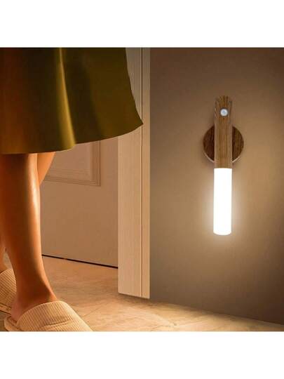 1pc Slimme Motion Sensor Night Light, USB Rechargeable, Magnetic LED Wand Lamp, Temperatures Ambient Bedroom, Living Room, Kitchen, Hallway, Stairs, Bathroom, Wardrobe Other Occasions view 9