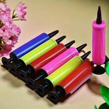 1PC/3pcs Random Color Balloon Inflator, Portable Inflator, Mini Inflator, Hand Push Inflator, U-Shaped Inflatable Pillow Inflator