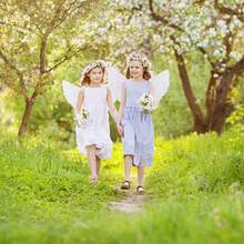 Angel Costume Wings And Halo White Angel Adult Wings For S Woman's Girls Halloween Christmas