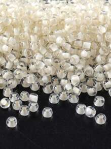 GO2CJBEADS 10克多色2毫米银线圆形洛可可玻璃种子珠，可DIY手链