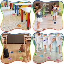 58-Pack 5" Classroom Floor Stickers - Paw Print Line Up Spots | Self-Adhesive Floor Dots Markers For School Decor & Teacher Supplies - 樣式 2 - 查看 4