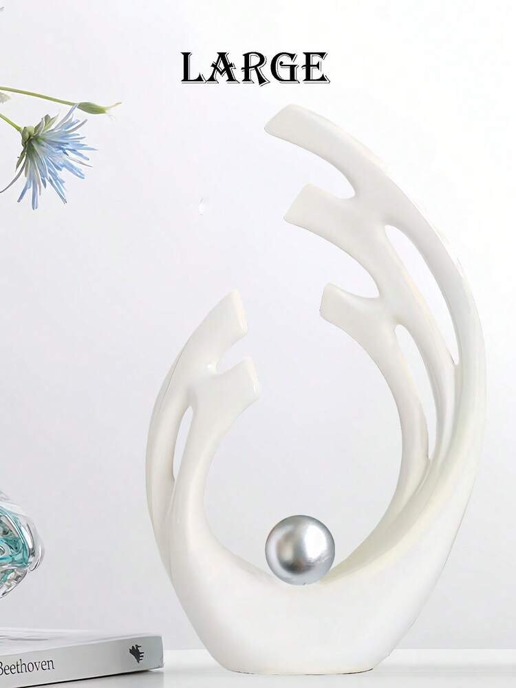 1件现代白色银色翅膀雕塑 - 抽象装饰，适合家居、玄关、办公室或婚礼礼物 | 天使般的餐桌装饰，是毕业、乔迁和夏季庆祝活动的理想之选 - 彩色 - 查看 11