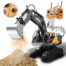 New 2.4G Remote Control Engineering Excavator Toy, Rechargeable Realistic Dump Truck Excavator Model, Great Gift For Kids On Holidays Or Birthdays
