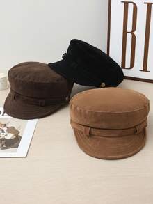 1 pièce Béret femme de couleur unie, polyvalent et rétro. Convient pour l'automne/l'hiver. Casquette d'artiste élégante. Casquette de type "newsboy" de haute qualité et chaude pour les déplacements quotidiens, le camping, les voyages, la randonnée, les parcs à thème, les cafés, les fermes, les rassemblements familiaux, les fêtes, les séances photo - MM2271 - Voir 8