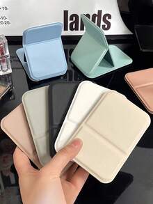 Folding Portable Makeup Mirror, Cosmetic Mirror With Stand, Travel Mirror, Beauty Supplies, Desktop Makeup Mirror,Rectangle Desktop Compact Mirror Folding Small Simple Style Makeup Mirror Travel Portable Cosmetic Touch-Up Mirror For Women Girl Gift - Makeup Mirror Travel Accessories Bag Beach Car Accessories Travel Essentials Travel Must Haves Vacation Summer Holiday Back To School