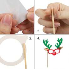 47 Pcs Christmas Photo Booth Props Set Party Glasses, Christmas Party Supplies Christmas Pose Sign Kit For Adults Kids Party Decorations, Christmas Eyeglasses Xmas Props For Photoshoot For Selfie - Multicolor - View 6